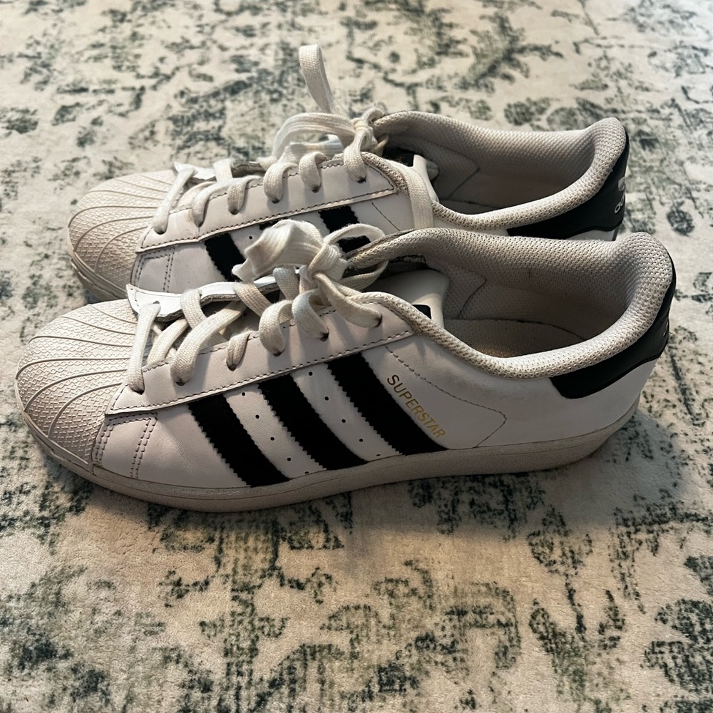Adidas Superstar White with Black Stripes